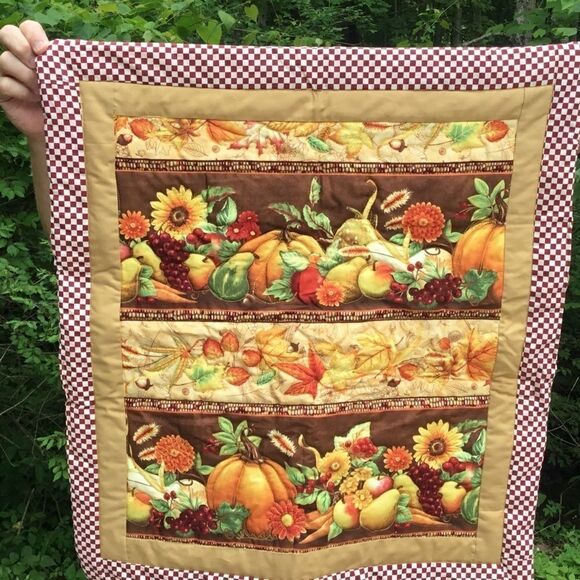 NWT Hand Crafted Quilted Fall Wall Hanging/Runner - Picture 3 of 11